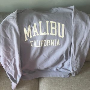 John Galt light blue/purple sweatshirt.